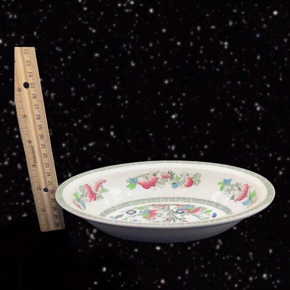 Johnson Brothers Indian Tree Oval Serving Bowl Dish Painted Ceramic England 9”W - Picture 4 of 12